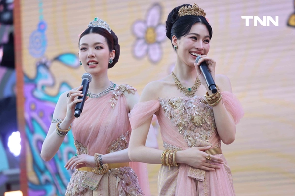 รูป-หลิง-ออม สวมบทเป็นนางรากษสเทวี นางสงกรานต์ประจำปี 2569 ในชุดไทยประยุกต์ร่วมฉลองวันปีใหม่ไทย-15