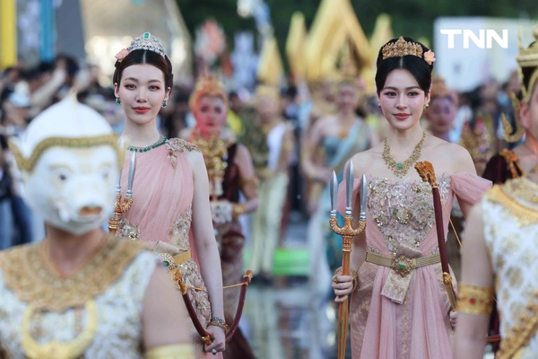 รูป-หลิง-ออม สวมบทเป็นนางรากษสเทวี นางสงกรานต์ประจำปี 2569 ในชุดไทยประยุกต์ร่วมฉลองวันปีใหม่ไทย-6