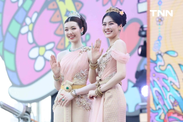 รูป-หลิง-ออม สวมบทเป็นนางรากษสเทวี นางสงกรานต์ประจำปี 2569 ในชุดไทยประยุกต์ร่วมฉลองวันปีใหม่ไทย-14
