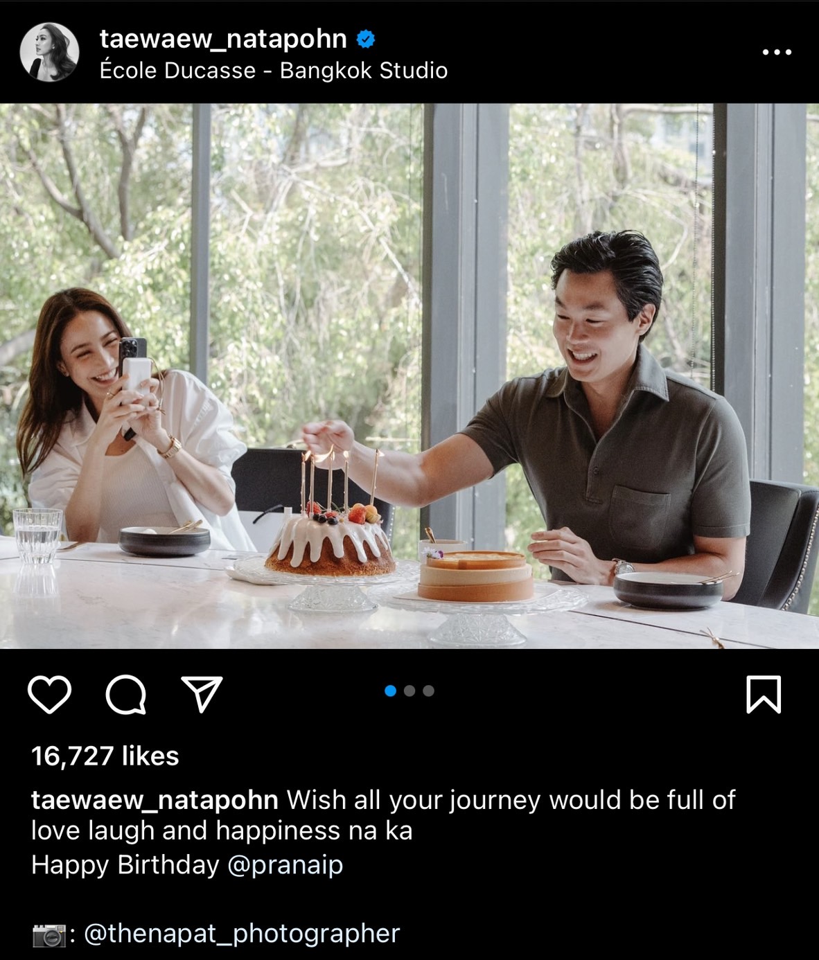 ลุ้นข่าวดี! แต้ว-ไฮโซณัย หวานชื่น 2 ครอบครัวฉลองวันเกิดพร้อมหน้าพร้อมตา