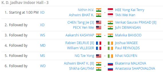 โปรแกรมถ่ายทอดสดแบดมินตัน 'อินเดียโอเพ่น2022' รอบก่อนรองชนะเลิศ