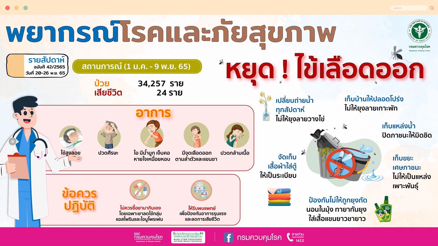 ไข้เลือดออก เริ่มระบาดหนัก เช็กด่วนหากอาการแบบไหน?ต้องรีบไปพบแพทย์