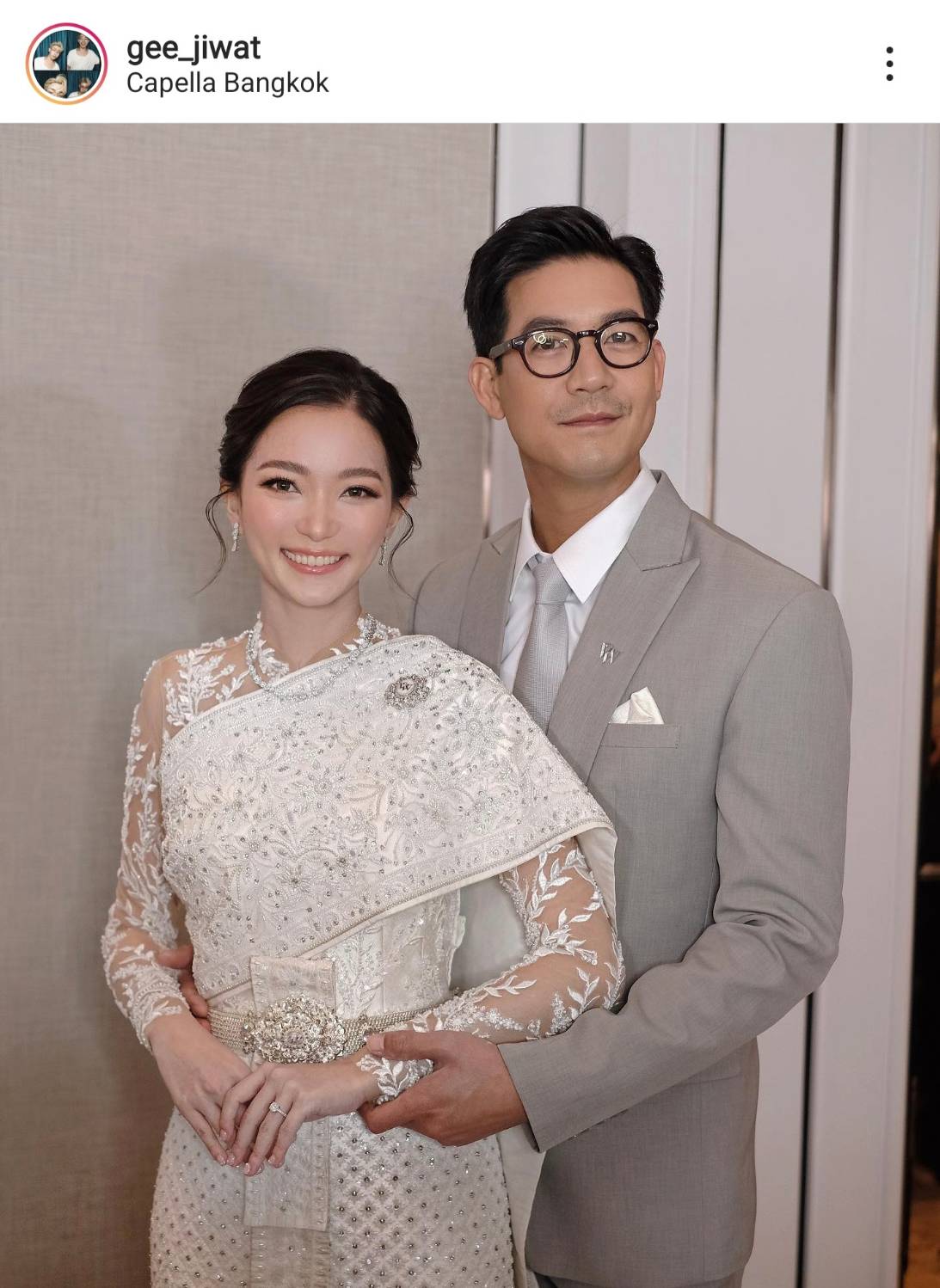 เปิดภาพ เวียร์-วิกกี้ จูงมือเข้าพิธีแต่งงาน บรรยากาศสุดอบอุ่น