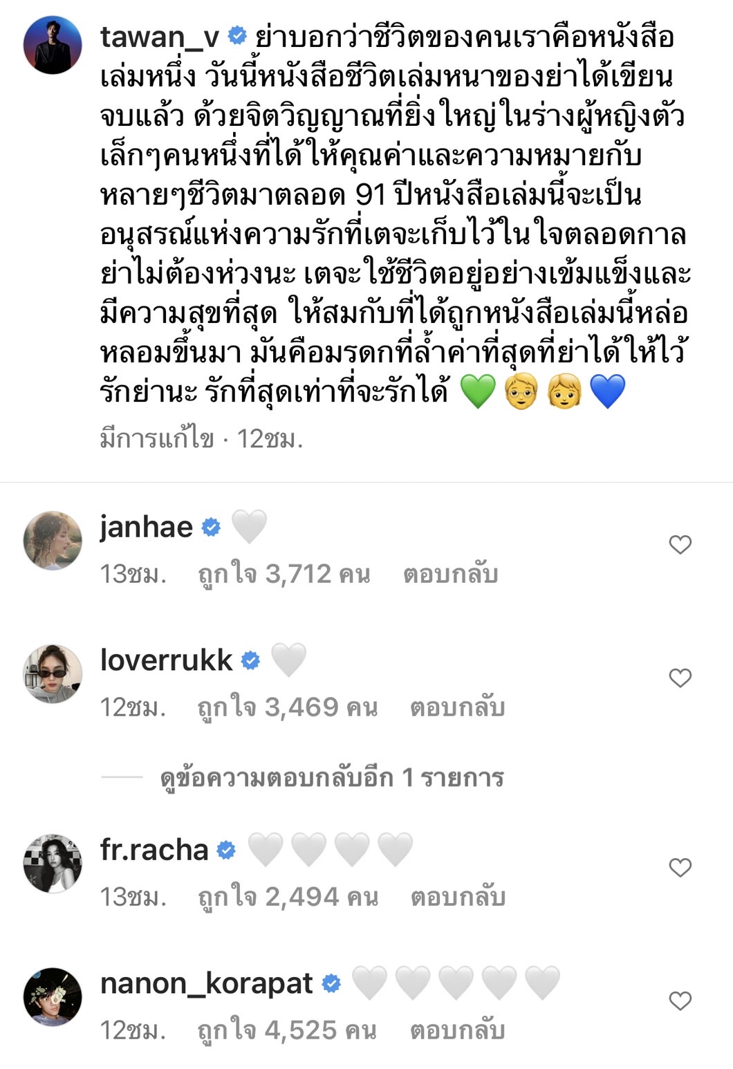 เต ตะวัน สุดเศร้าสูญเสียคุณย่า เพื่อนคนบันเทิงและแฟนคลับแห่ส่งกำลังใจแน่น!!