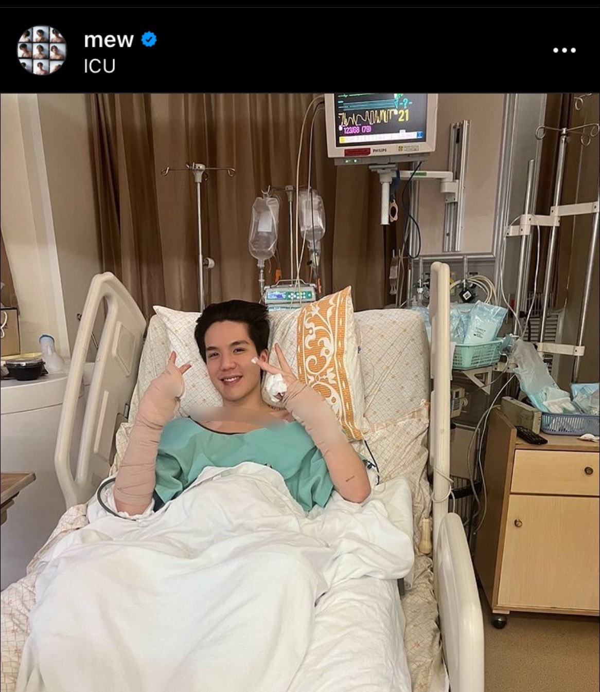 หาม มิว Meyou ส่งโรงพยาบาล แฟนคลับแห่ส่งใจให้หายโดยเร็ว หาม มิว Meyou ส่งโรงพยาบาล แฟนคลับแห่ส่งใจให้หายโดยเร็ว