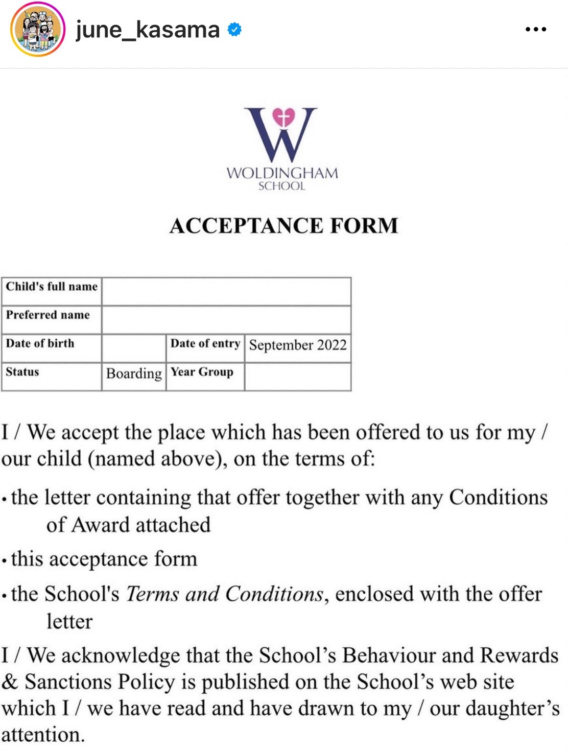 เปิ้ล-จูน สุดปลื้ม น้องออกัส สอบติดโรงเรียนดังในอังกฤษ 