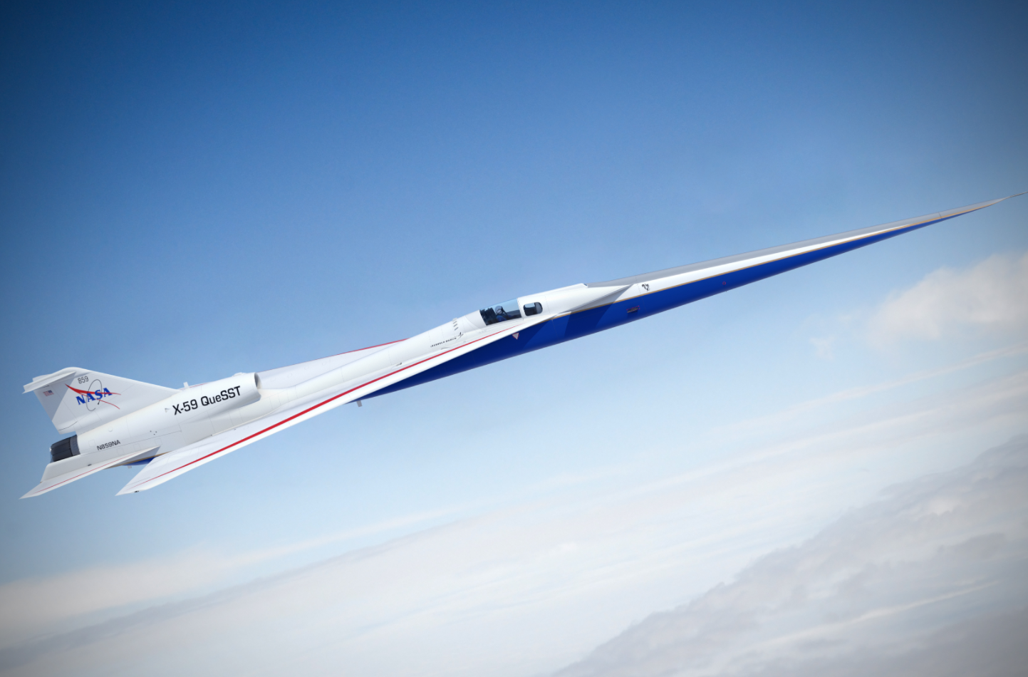 X-59 เครื่องบินเจ็ทความเร็วเหนือเสียงของ NASA