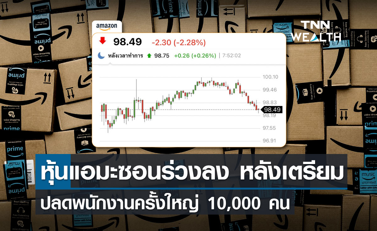 หุ้นแอมะซอนร่วงลง หลังเตรียมปลดพนักงานครั้งใหญ่ 10,000 คน