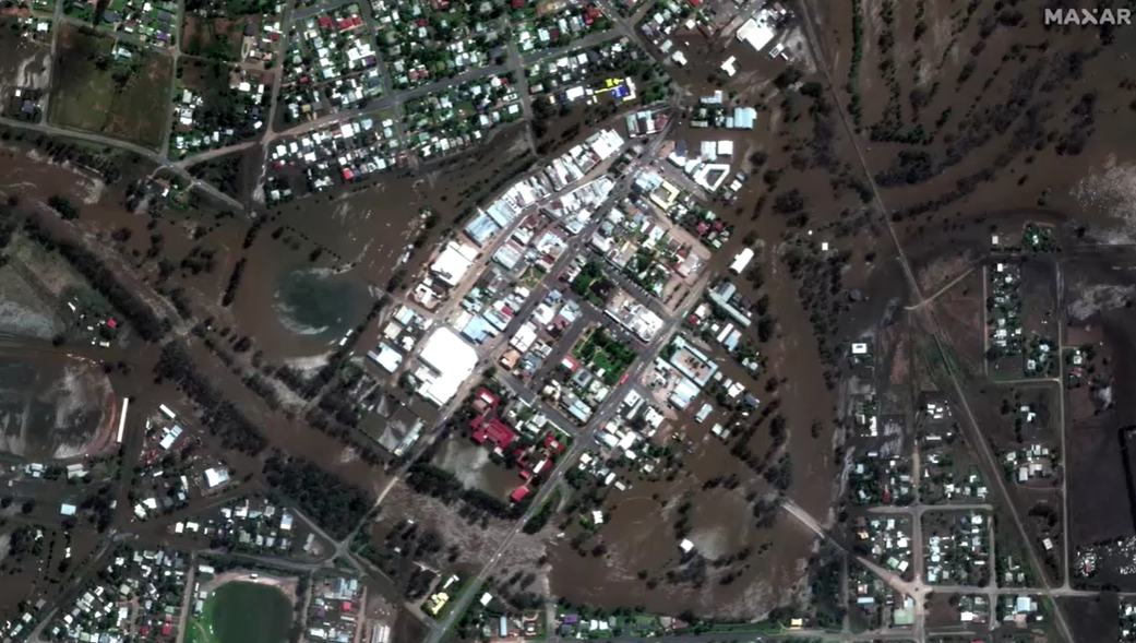 เปิดภาพดาวเทียมล่าสุดเปรียบเทียบก่อน-หลังน้ำท่วมออสเตรเลีย