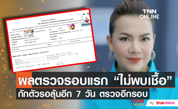 "หนูแหม่ม" โชว์ผลตรวจรอบแรก ไม่พบเชื้อ!!