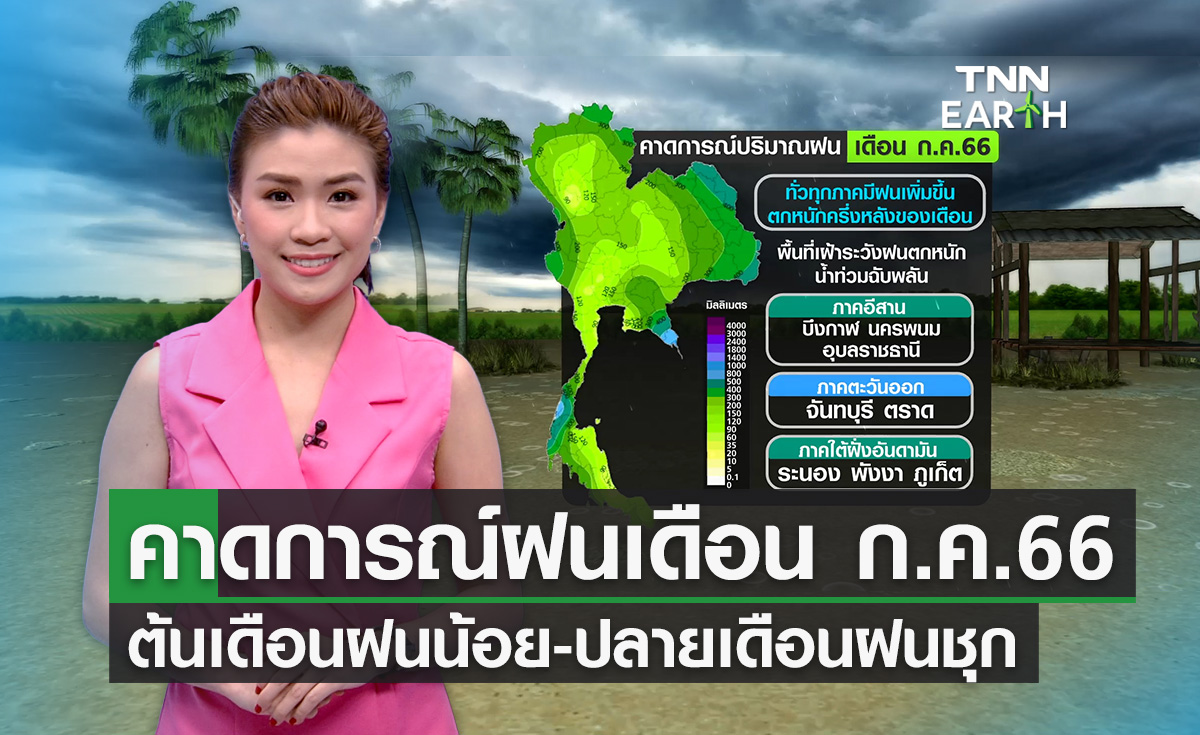 คาดการณ์ปริมาณฝน-อุณหภูมิเดือน ก.ค.66