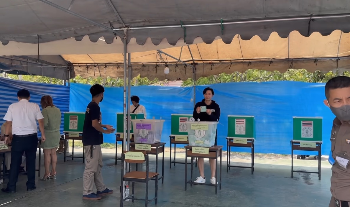 เลือกตั้ง 2566 ประมวลภาพ คนบันเทิง ใช้สิทธิเลือกตั้งช่วงบ่าย