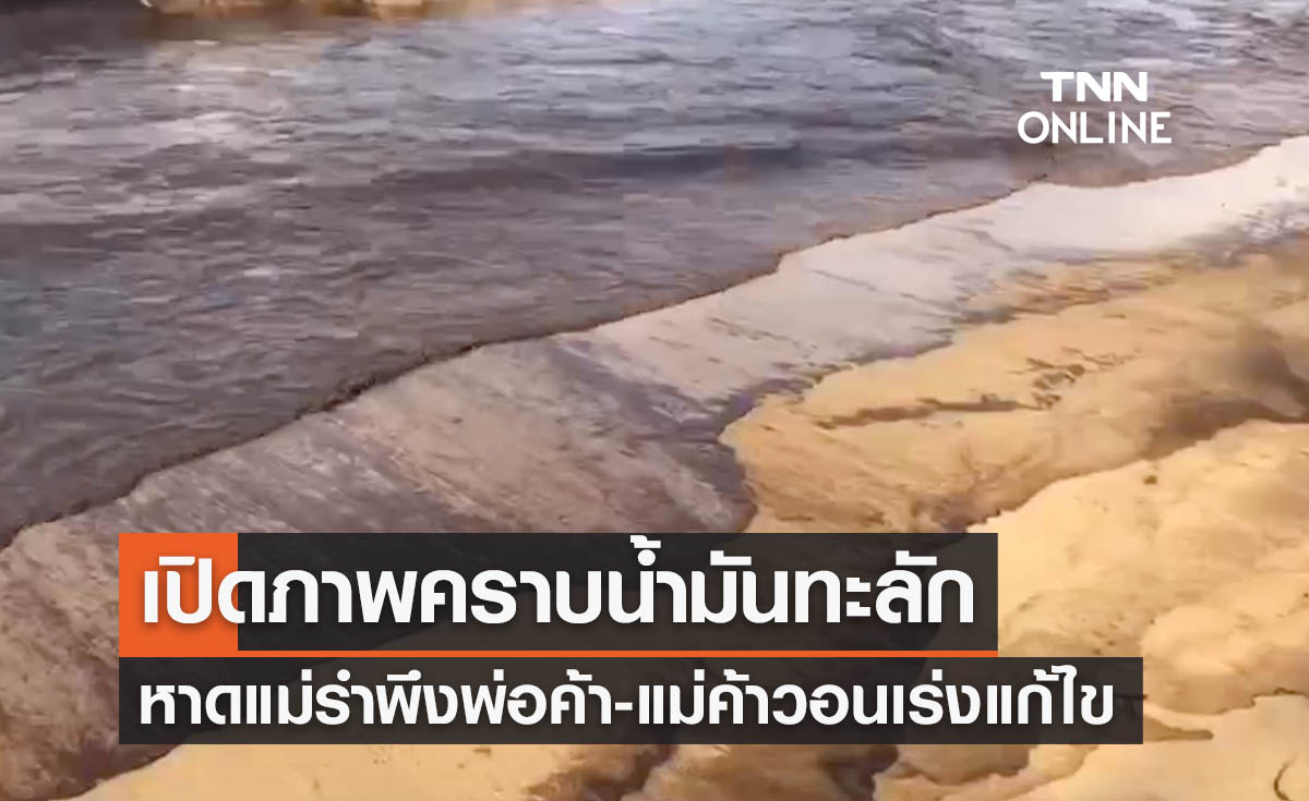 เปิดภาพมวลคราบน้ำมันทะลักหาดแม่รำพึง ผู้ประกอบการวอนแก้ไขก่อนตรุษจีน