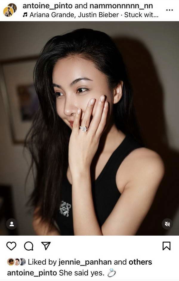 อองตวน ปินโต แฮปปี้! แฟนสาวเซย์เยส หลังทำเซอร์ไพรส์ขอแต่งงาน