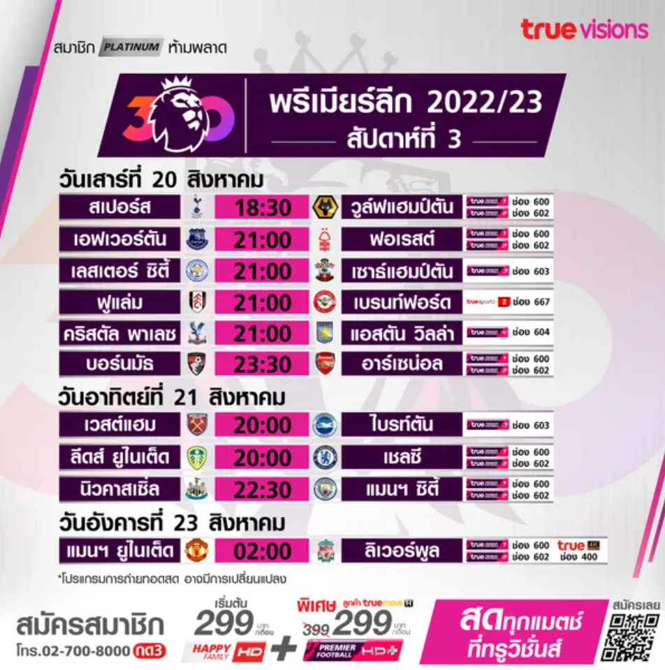 ถ่ายทอดสด ‘ศึกแดงเดือด’ แมนเชสเตอร์ ยูไนเต็ด พบ ลิเวอร์พูล ดูได้ทางช่องไหน? ถ่ายทอดสด ‘ศึกแดงเดือด’ แมนเชสเตอร์ ยูไนเต็ด พบ ลิเวอร์พูล ดูได้ทางช่องไหน?