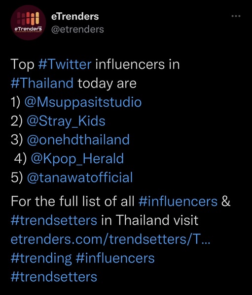 Msuppasitstudio ของ มิว ศุภศิษฏ์ คว้าแชมป์ อันดับ 1 อินฟลูเอนเซอร์ทางทวิตเตอร์ของไทย Msuppasitstudio ของ มิว ศุภศิษฏ์ คว้าแชมป์ อันดับ 1 อินฟลูเอนเซอร์ทางทวิตเตอร์ของไทย