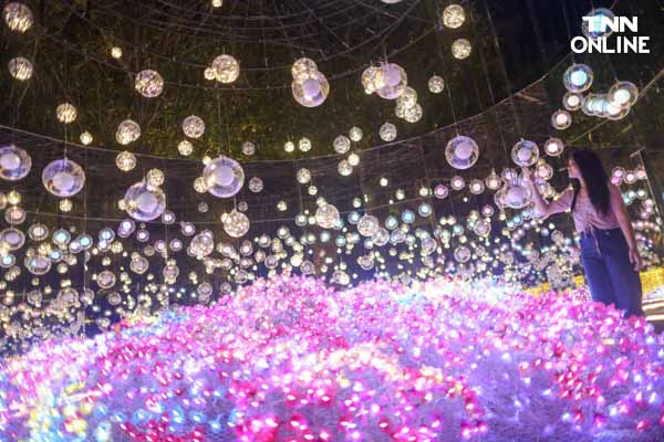 อลังการงานไฟฝีมือคนไทย Nasatta Light Festival Winter Illumination ที่ ณ สัทธา อุทยานไทย จังหวัดราชบุรี