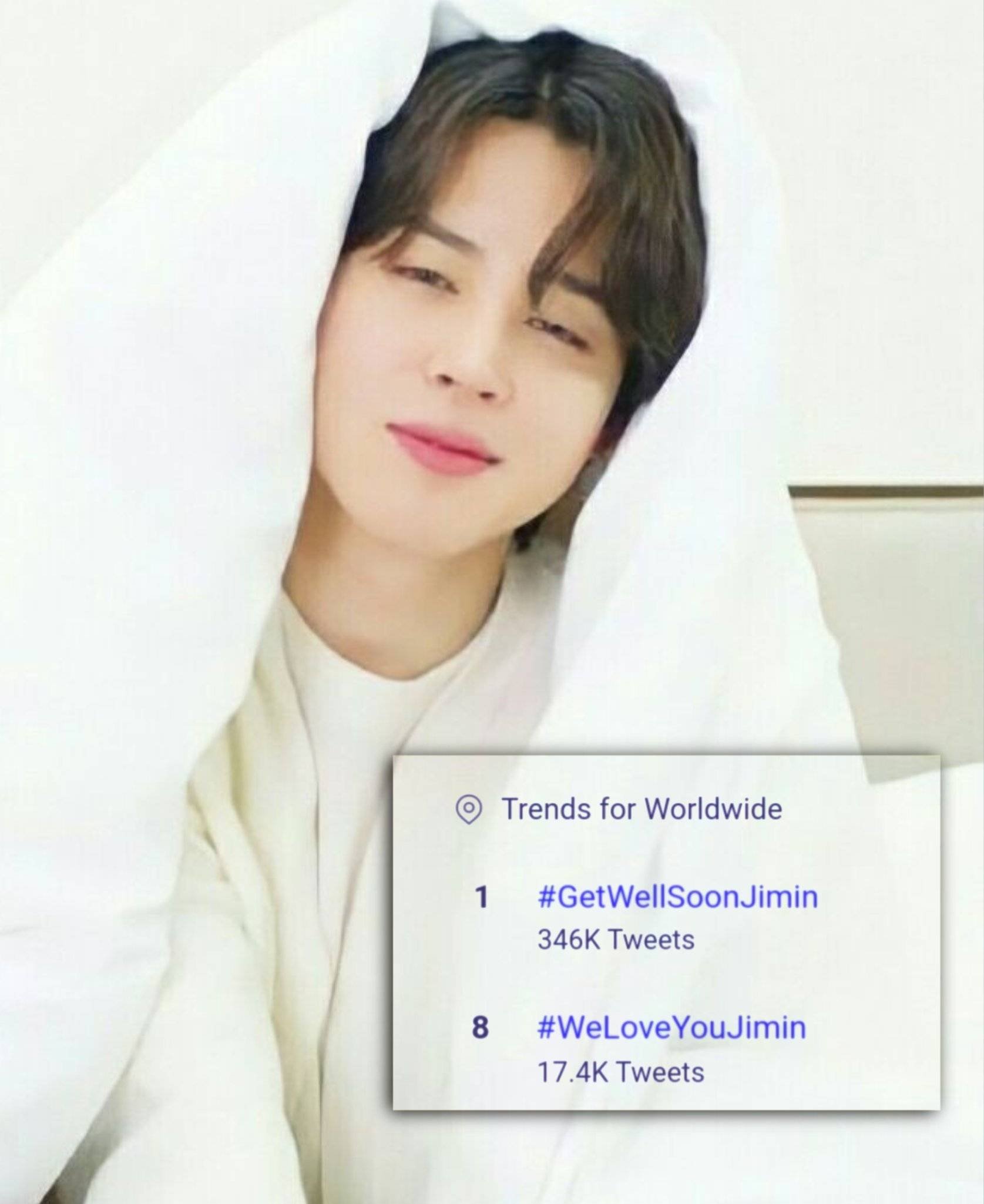 แฟนๆพร้อมใจกันส่งกำลังใจให้กับ จีมิน BTS ผ่าน โซเชียล มีเดีย ในทุกแพล็ตฟอร์มทั่วโลก