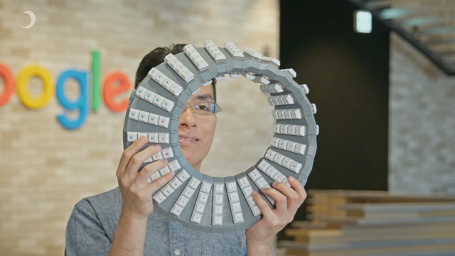 Google ญี่ปุ่นทำแป้นพิมพ์วงกลม บิดเป็นเกลียว พิมพ์ได้จากทุกมุม 