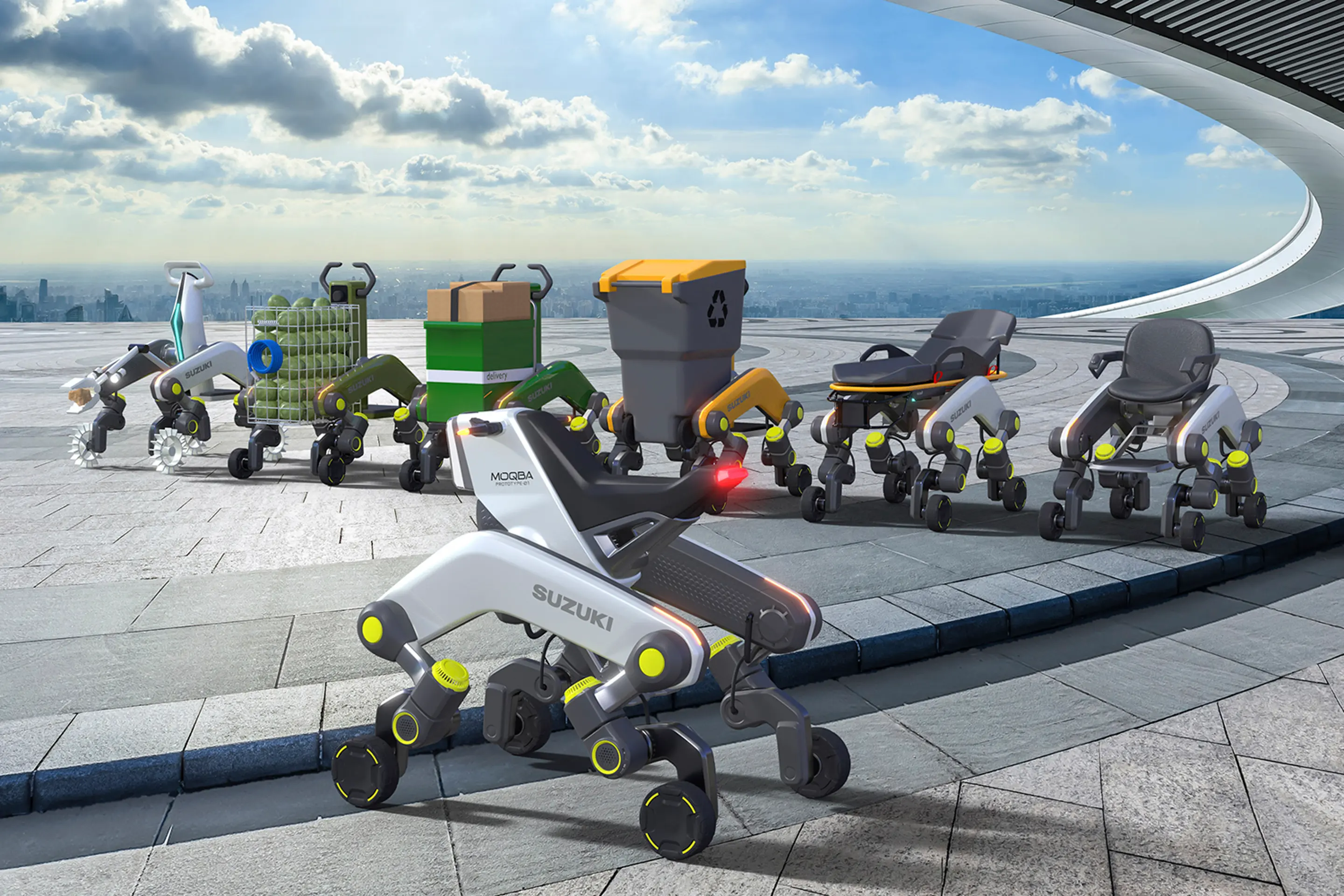 ซูซูกิ เปิดตัวมอเตอร์ไซค์ทรงแปลก มี 4 ล้อ ปีนบันไดได้ด้วย ซูซูกิ เปิดตัวมอเตอร์ไซค์ทรงแปลก มี 4 ล้อ ปีนบันไดได้ด้วย