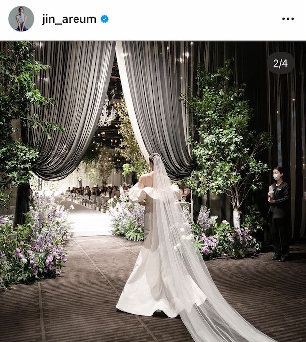 เจ้าสาวลงเอง!! เผยภาพวันวิวาห์ ‘นัมกุงมิน-จินอารึม’ ให้ชมกันชัดๆ