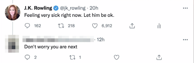 ถูกขู่เอาชีวิต!! ‘เจ.เค. โรว์ลิ่ง’ ให้ตำรวจดูแลหลังเกรียนคีย์บอร์ดคอมเมนต์แรง ถูกขู่เอาชีวิต!! ‘เจ.เค. โรว์ลิ่ง’ ให้ตำรวจดูแลหลังเกรียนคีย์บอร์ดคอมเมนต์แรง