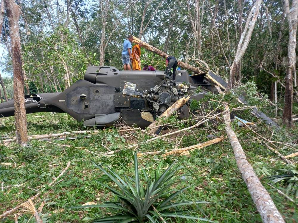 ทบ. แจงกรณีเฮลิคอปเตอร์ ฮ.ท.60 ลงจอดฉุกเฉินในพื้นที่ จ.สงขลา