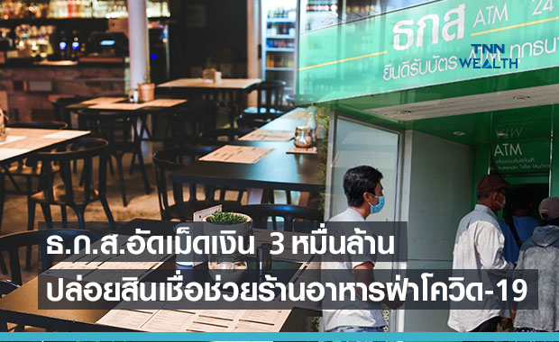 ธ.ก.ส. เปิดวงเงิน30,000 ล้าน ปล่อยสินเชื่อแก่ผู้ประกอบการร้านอาหารฝ่าโควิด-19