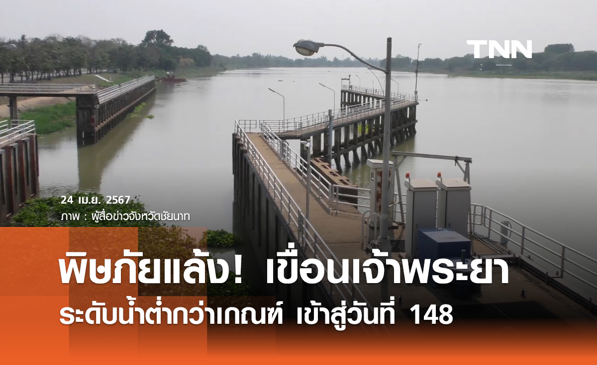 ภัยแล้งพ่นพิษ! "เขื่อนเจ้าพระยา" น้ำต่ำกว่าเกณฑ์เข้าสู่วันที่ 148 