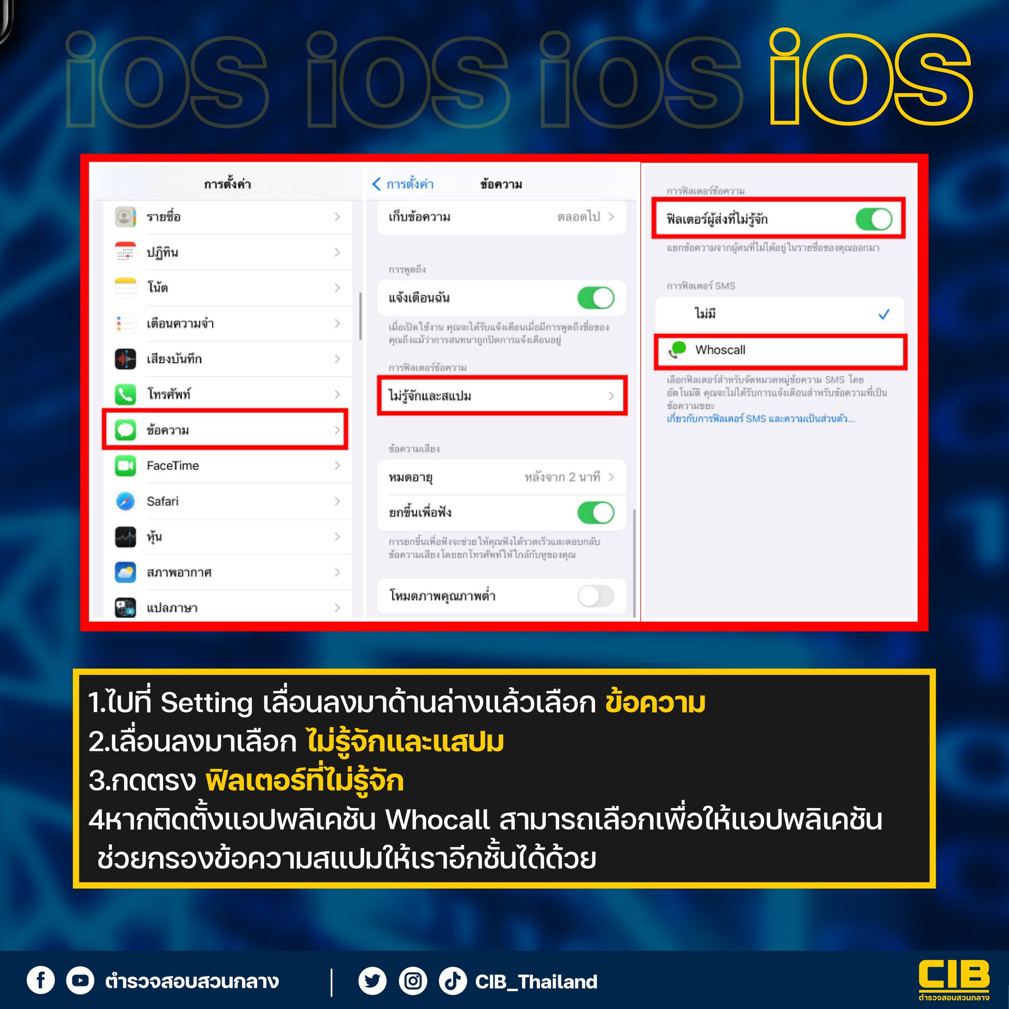 บล็อก SMS หลอกลวง เปิดวิธีตั้งค่าบนมือถือระบบ Android - IOS