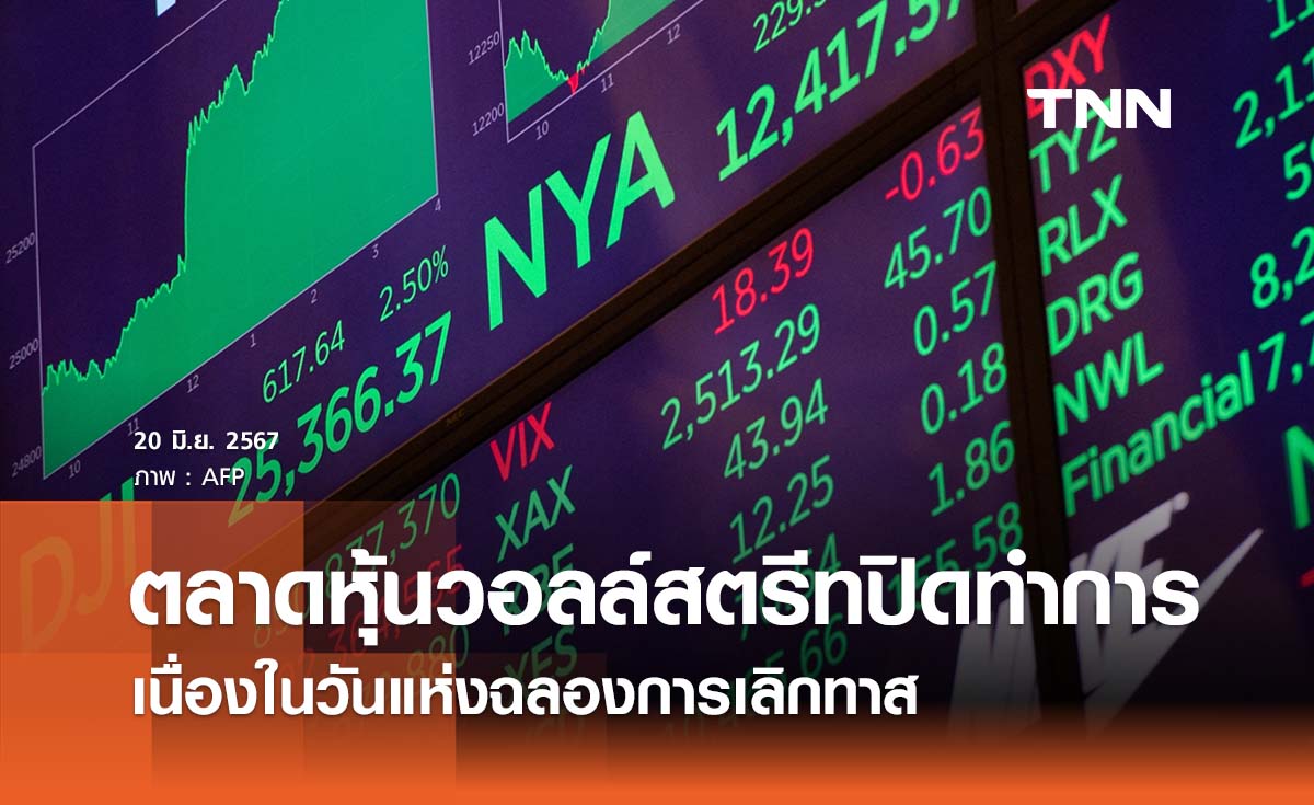 ‘วันจูนทีนธ์’ ฉลองเลิกทาสในสหรัฐ ตลาดหุ้นวอลล์สตรีทปิดทำการ