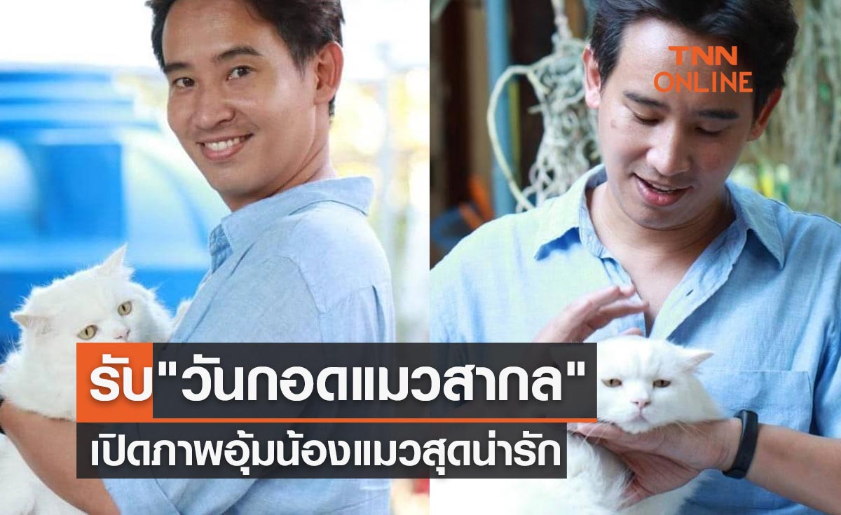 ต้อนรับ "วันกอดแมวสากล" เปิดภาพ "พิธา ลิ้มเจริญรัตน์" อุ้มน้องแมวสุดน่ารัก