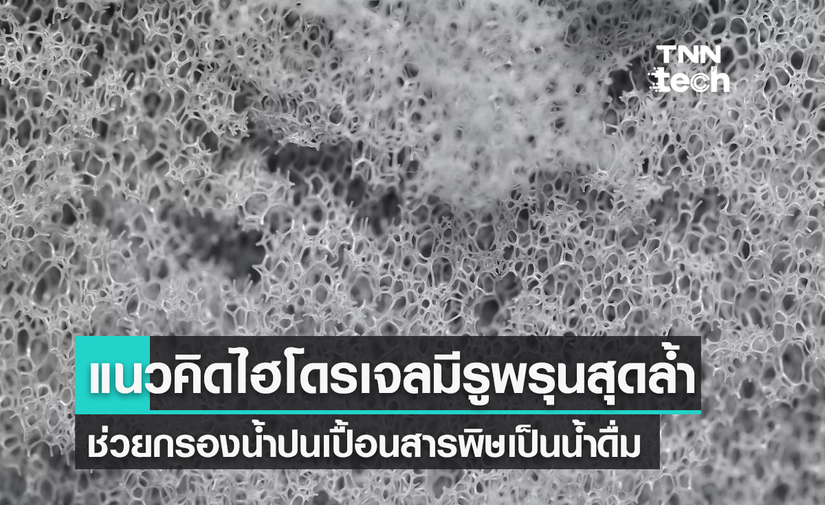 แนวคิดวัสดุไฮโดรเจลฟองน้ำใยบวบ เปลี่ยนน้ำปนเปื้อนเป็นน้ำบริสุทธิ์