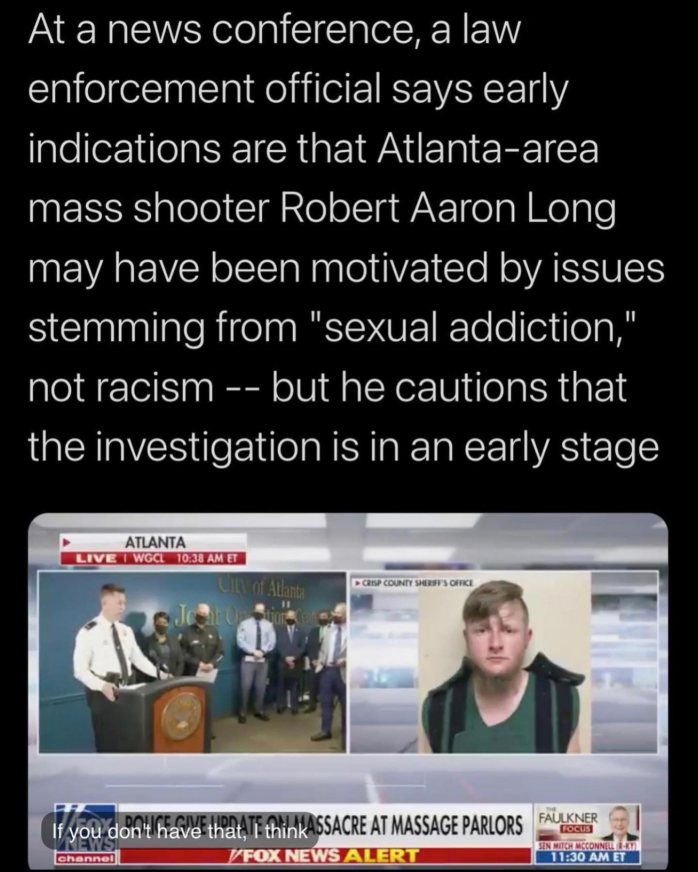 ชาวเอเชียเดือด!กราดยิงร้านสปา หลังมือปืนอ้างก่อเหตุเพราะอยากกำจัดสิ่งเร้า ชาวเอเชียเดือด!กราดยิงร้านสปา หลังมือปืนอ้างก่อเหตุเพราะอยากกำจัดสิ่งเร้า