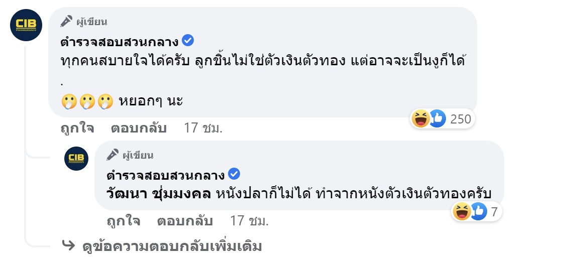 สบายใจได้! หนังปลาทอดกรอบ-ลูกชิ้น ตร.ยันไม่ได้ทำจากตัวเงินตัวทอง สบายใจได้! หนังปลาทอดกรอบ-ลูกชิ้น ตร.ยันไม่ได้ทำจากตัวเงินตัวทอง
