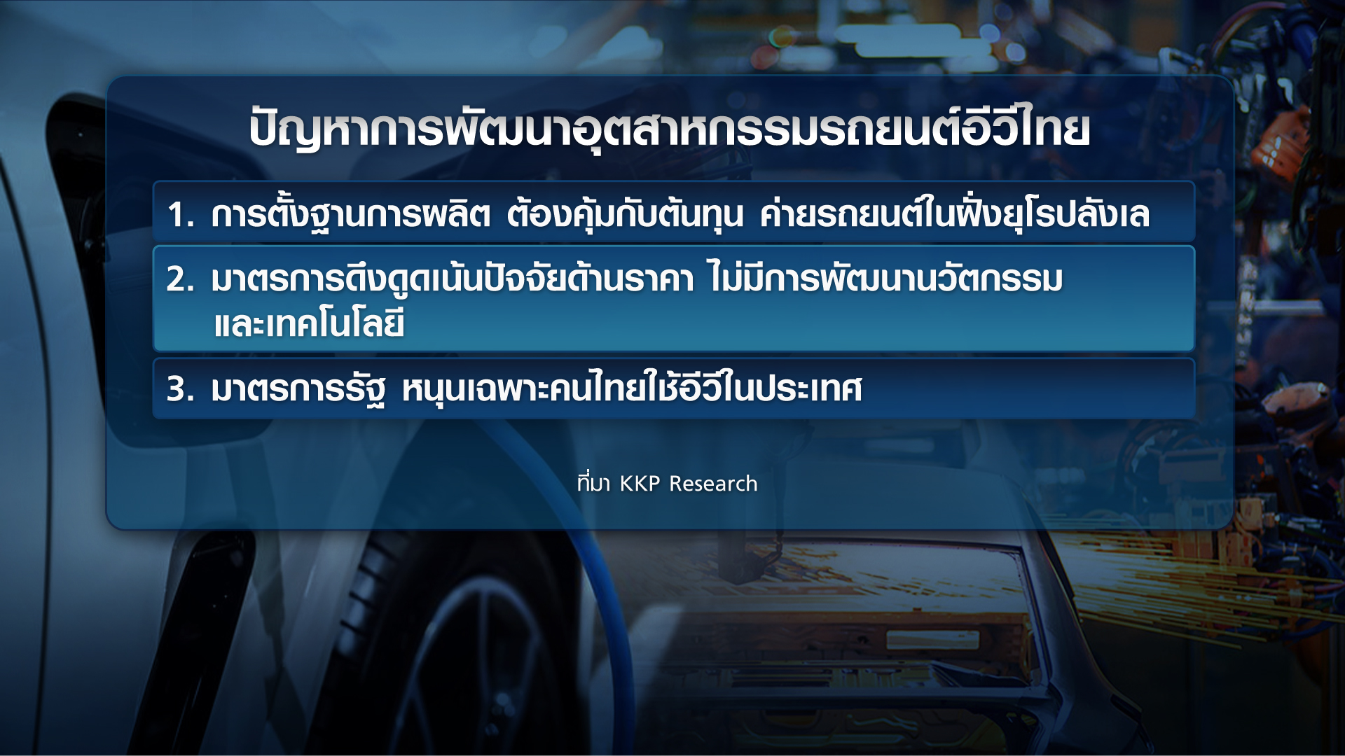 ไทยอยู่ตรงไหน  ในยุค “อีวี” ครองโลก