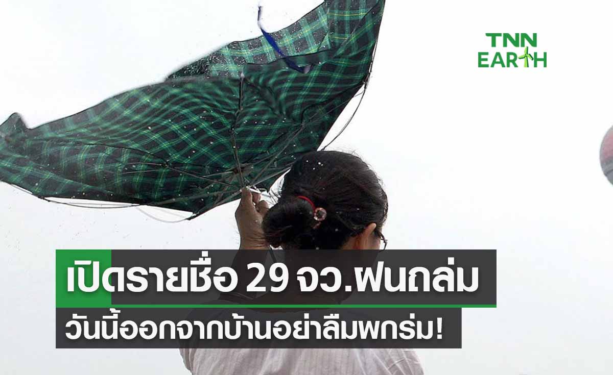 วันนี้ฝนตกไหม? เปิดรายชื่อจังหวัด ฝนถล่ม 29 ส.ค. 66 ออกจากบ้านพกร่ม! 