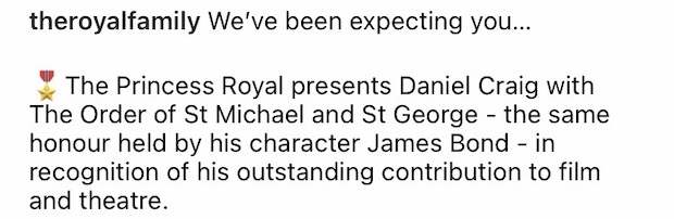 ยินดี!! 'แดเนียล เคร็ก' เข้ารับเครื่องราชฯ ชั้นเดียวกับ 'เจมส์ บอนด์' ยินดี!! 'แดเนียล เคร็ก' เข้ารับเครื่องราชฯ ชั้นเดียวกับ 'เจมส์ บอนด์'