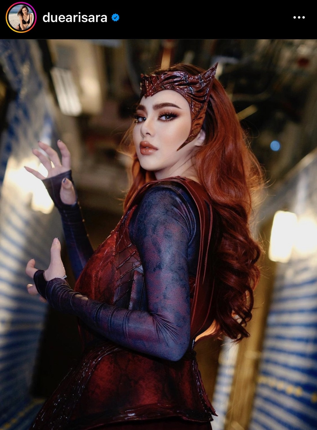 ดิว อริสรา แปลงโฉมเป็น Scarlet Witch รวมงานปาร์ตี้วันเกิด 