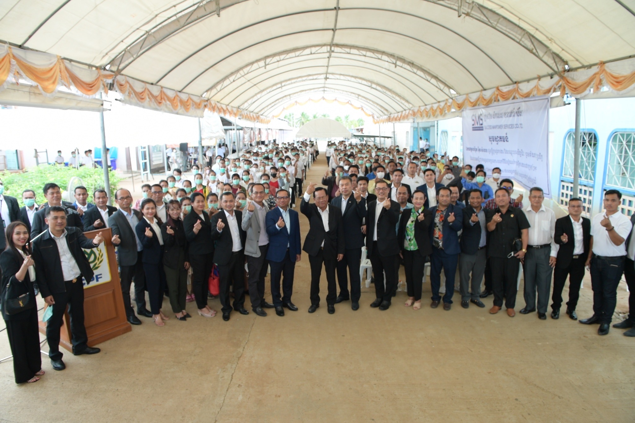 รมว.แรงงานกัมพูชา พบปะแรงงานกัมพูชา โรงงานแปรรูปไก่ CPF 