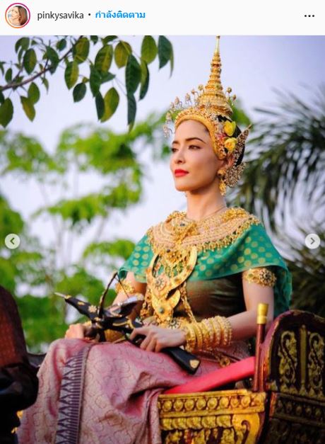 พิ้งกี้ สาวิกา แปลงโฉมเป็น นางกิริณีเทวี ในวันสงกรานต์