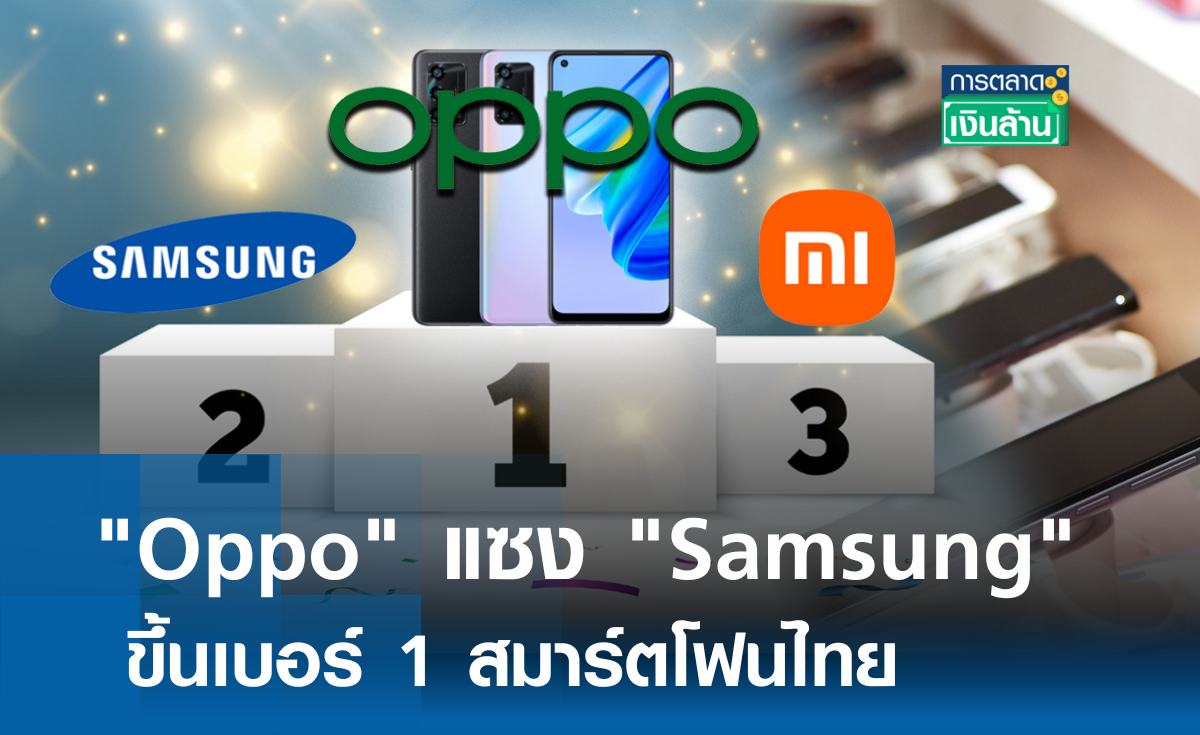 "Oppo" แซง "Samsung" ขึ้นเบอร์ 1 สมาร์ตโฟนไทย l การตลาดเงินล้าน