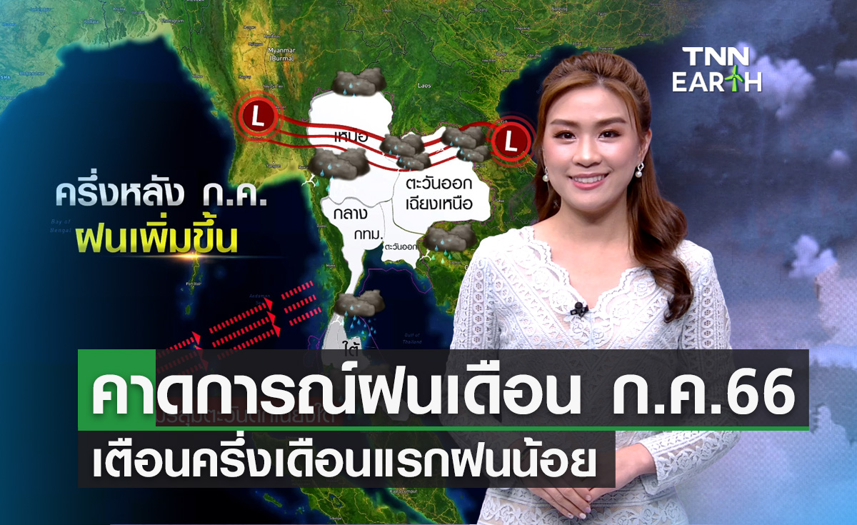  คาดการณ์ปริมาณฝนเดือนก.ค. 66 ครึ่งเดือนแรกฝนน้อย