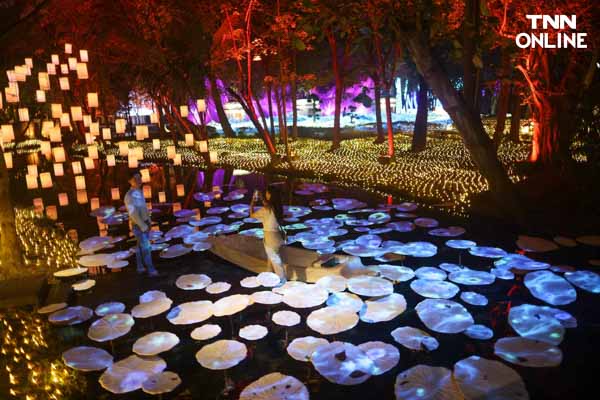 อลังการงานไฟฝีมือคนไทย Nasatta Light Festival Winter Illumination ที่ ณ สัทธา อุทยานไทย จังหวัดราชบุรี