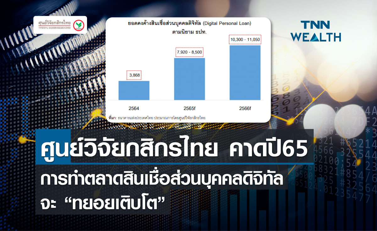ศูนย์วิจัยกสิกรไทยคาด ปี 65 การทำตลาดสินเชื่อส่วนบุคคลดิจิทัลจะ "ทยอยเติบโต"