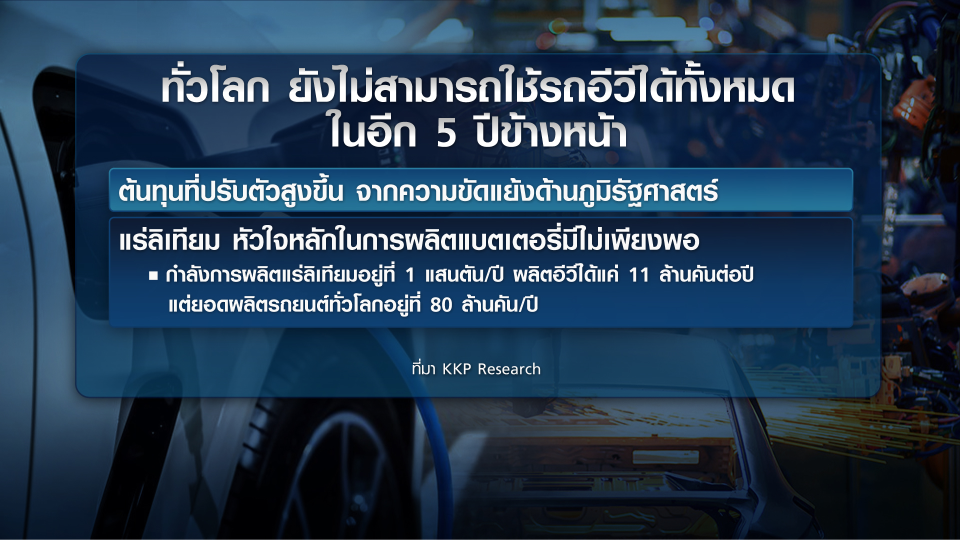 ไทยอยู่ตรงไหน  ในยุค “อีวี” ครองโลก