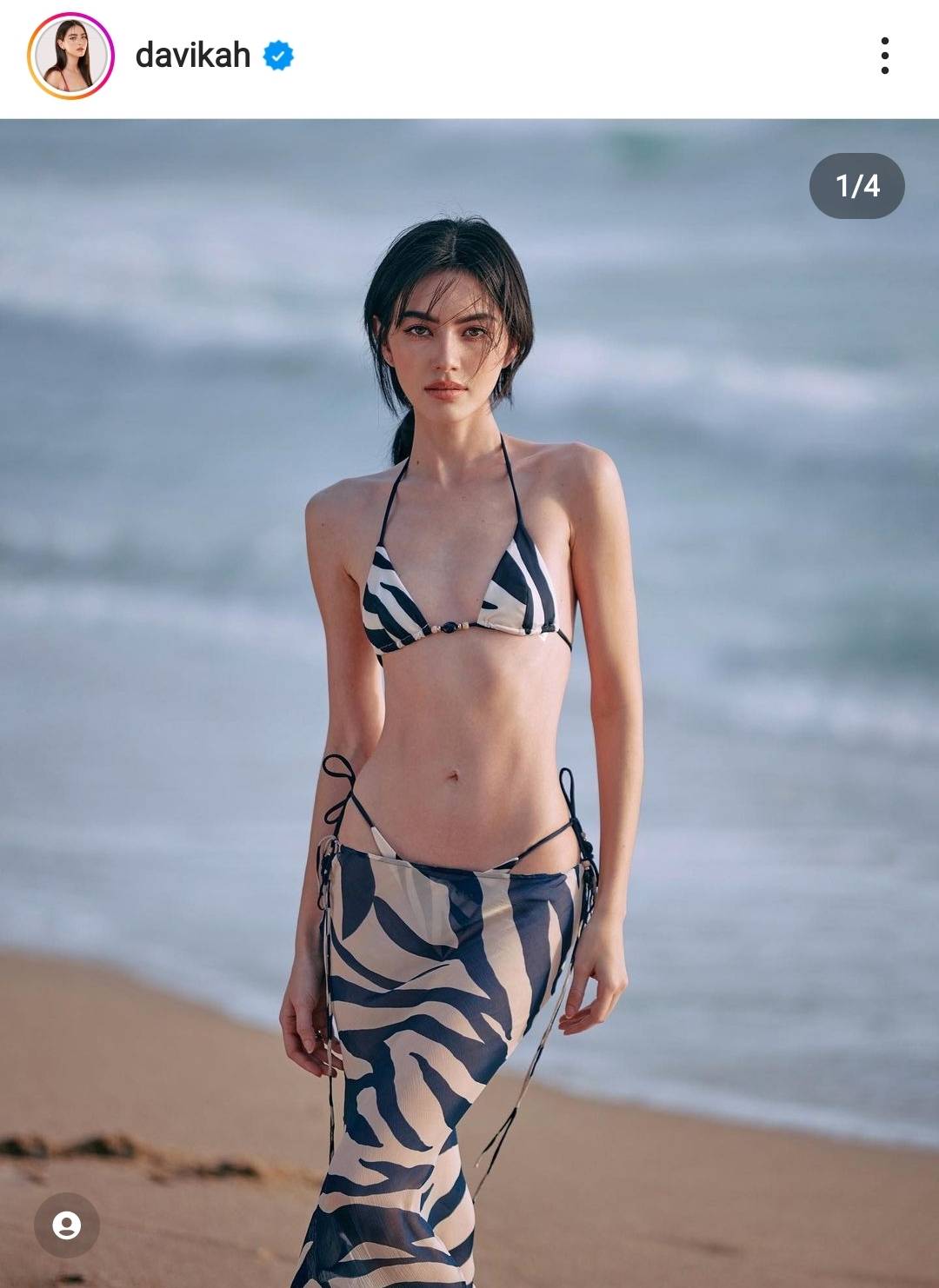 แม่ม้าลายสุดแซ่บ! ใหม่ ดาวิกา ฟาดทุกองศา อวดเอวเอสโชว์เซ็กซี่ริมทะเล