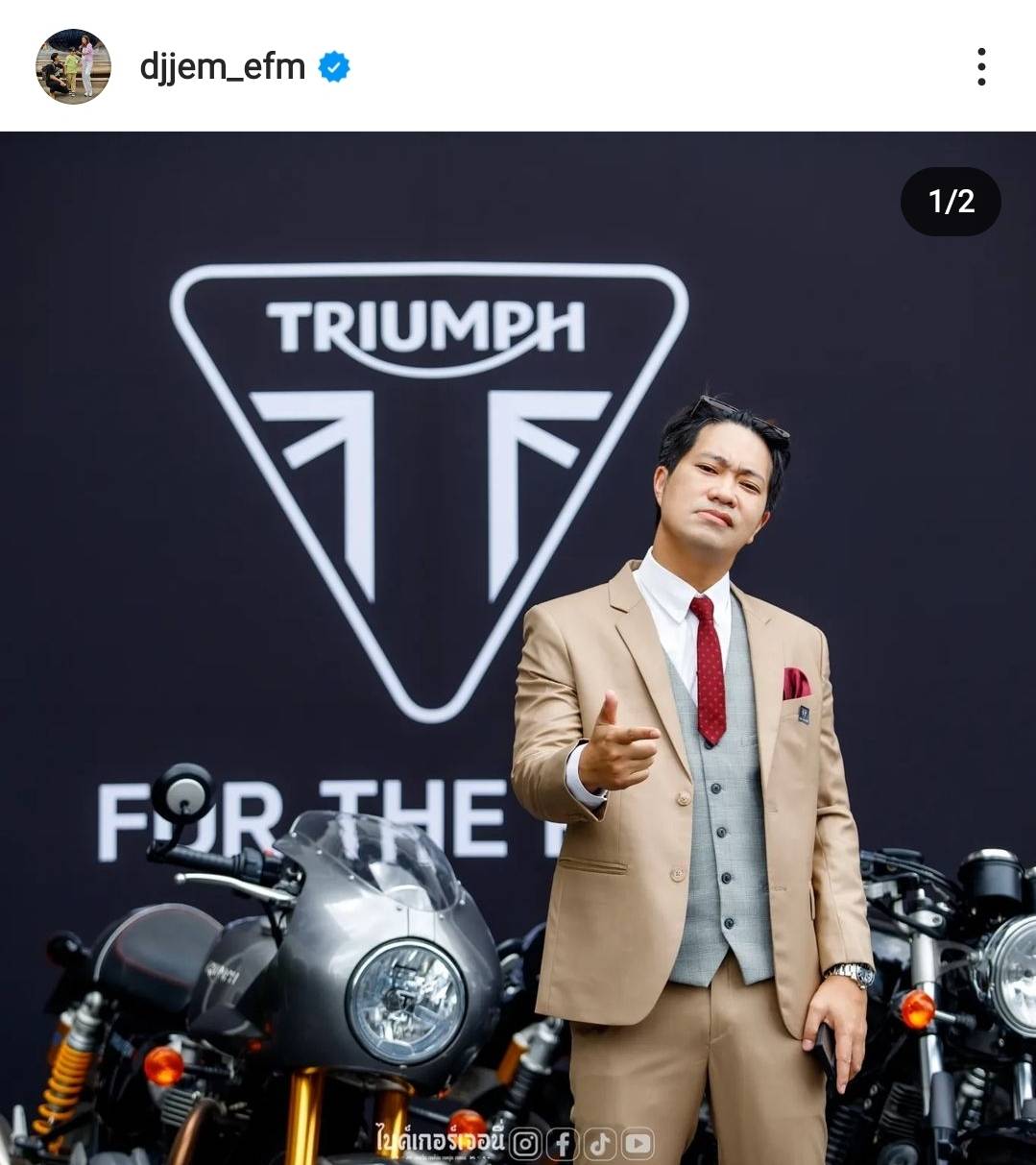 ดีเจเจ็ม อัปเดตความคืบหน้ามอเตอร์ไซค์หายจากโชว์รูม  ยังไม่ได้คืน แต่รู้ตัวคนร้ายแล้ว