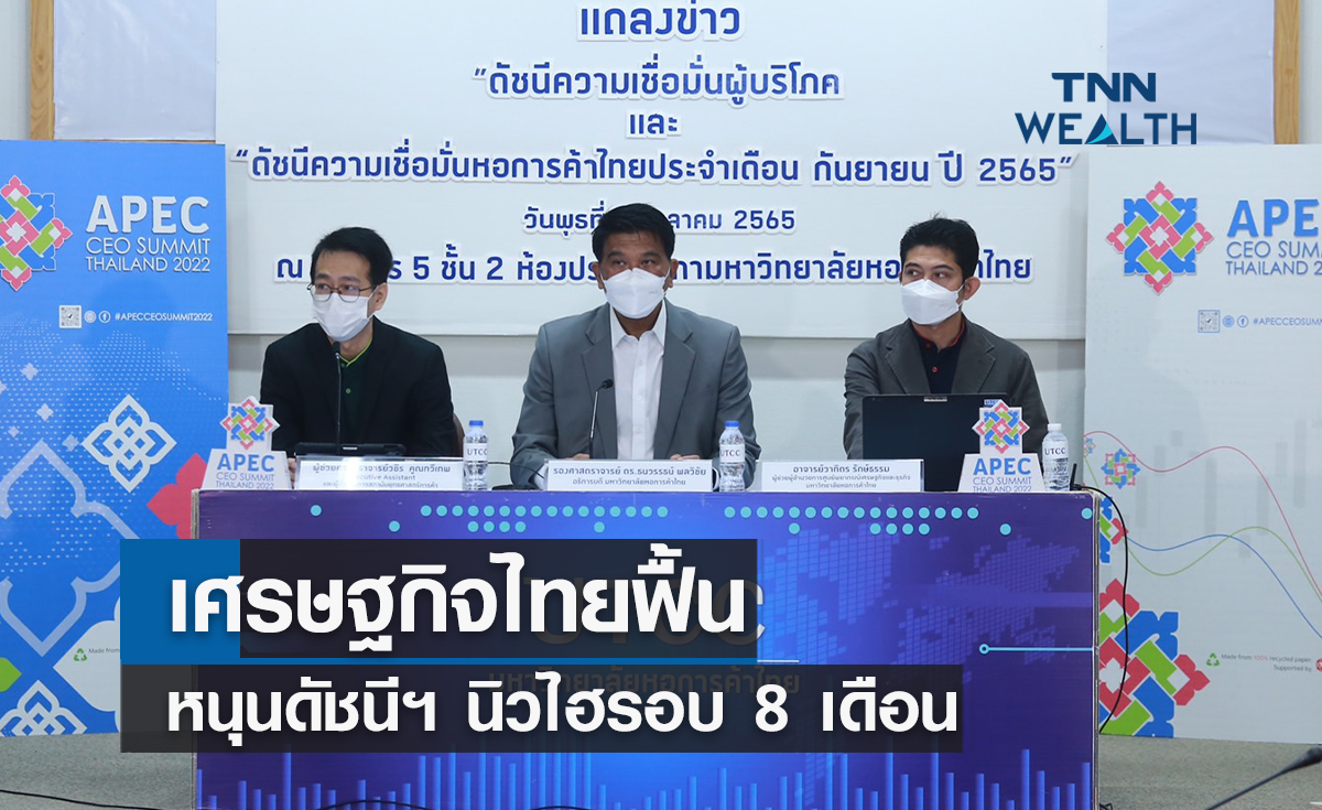 เศรษฐกิจไทยฟื้นหนุนดัชนีฯผู้บริโภคนิวไฮรอบ 8 เดือน