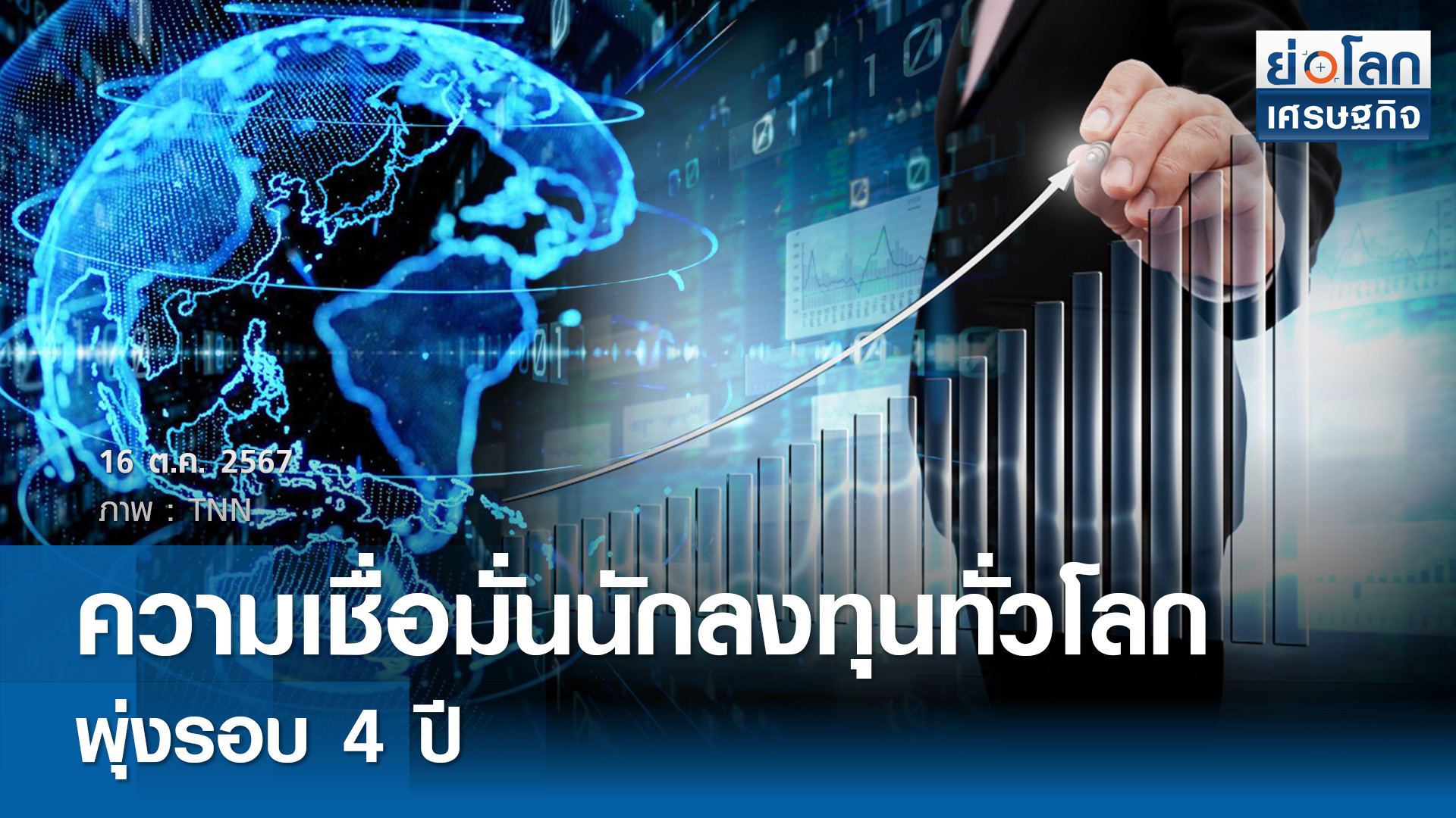 ความเชื่อมั่นนักลงทุนทั่วโลกพุ่งรอบ 4 ปี